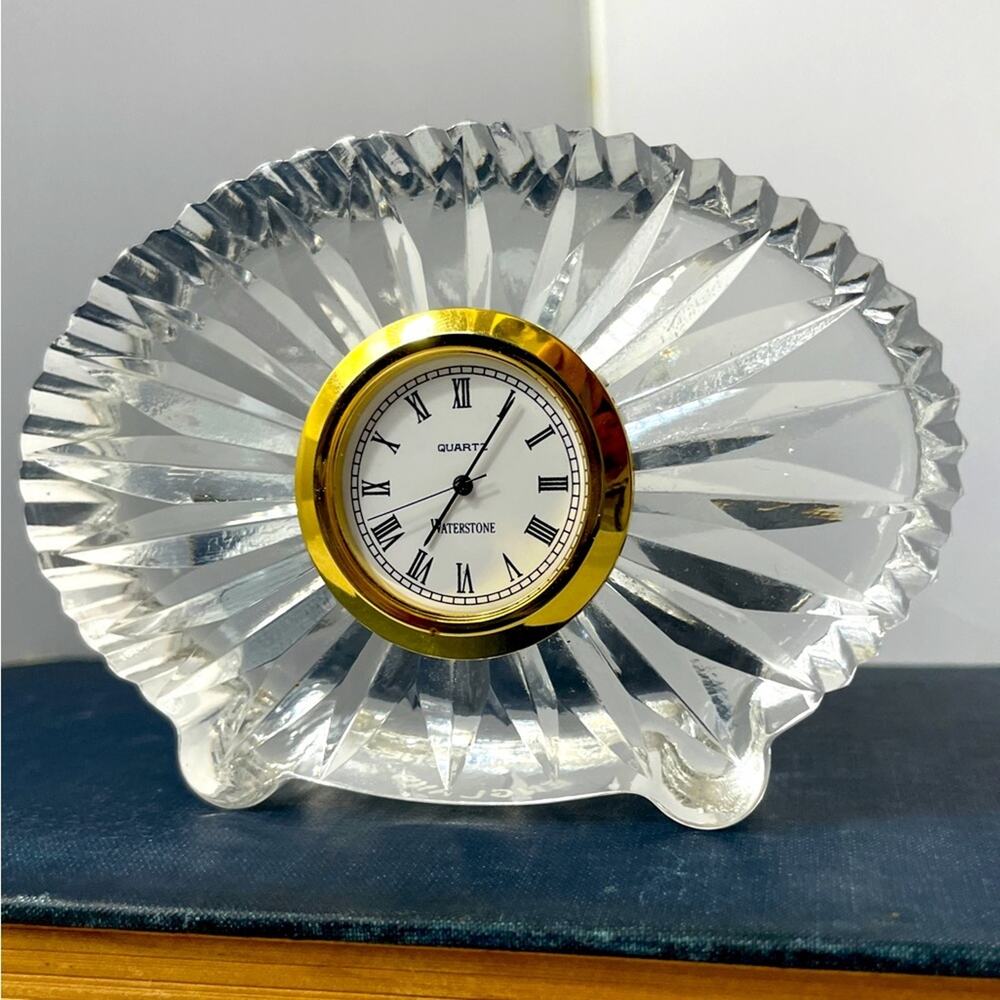 Waterstone England Crystal Quartz Small Desk or Mantel‎ Clock